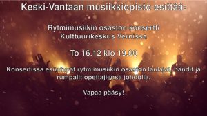 Keski-Vantaan musiikkiopisto @ Vernissasali | Vantaa | Suomi
